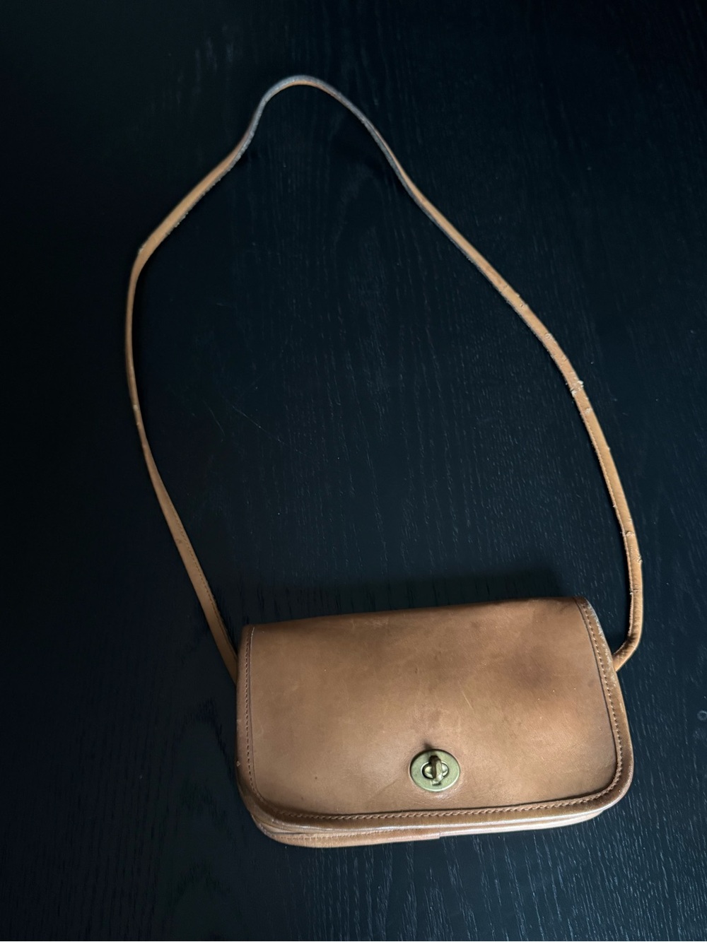 Vintage Coach Dinky Tan Bag
